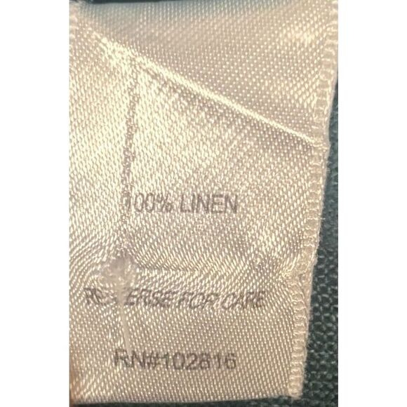 Garnet Hill Shirt Shift Dress Size 6 Sleeveless 100% Linen Button Up Coastal - Picture 7 of 8